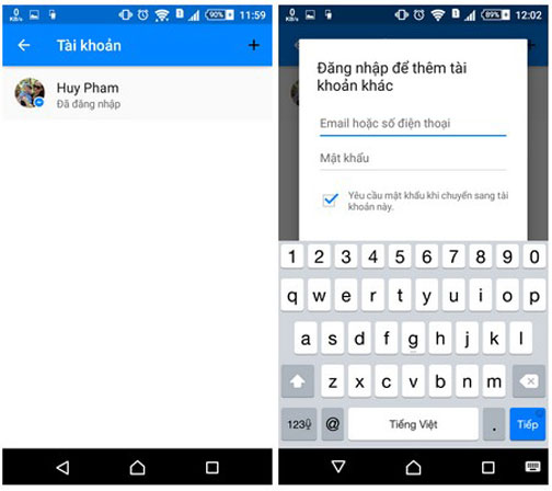 Facebook Messenger cho phép đăng nhập đồng thời nhiều tài khoản