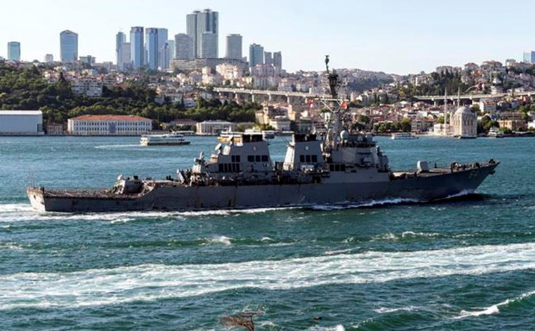 Tàu vận tải viễn chinh Mỹ USNS Yuma tiến vào biển Đen