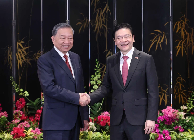 Vietnamese, Singaporean leaders brief media on outcomes of talks