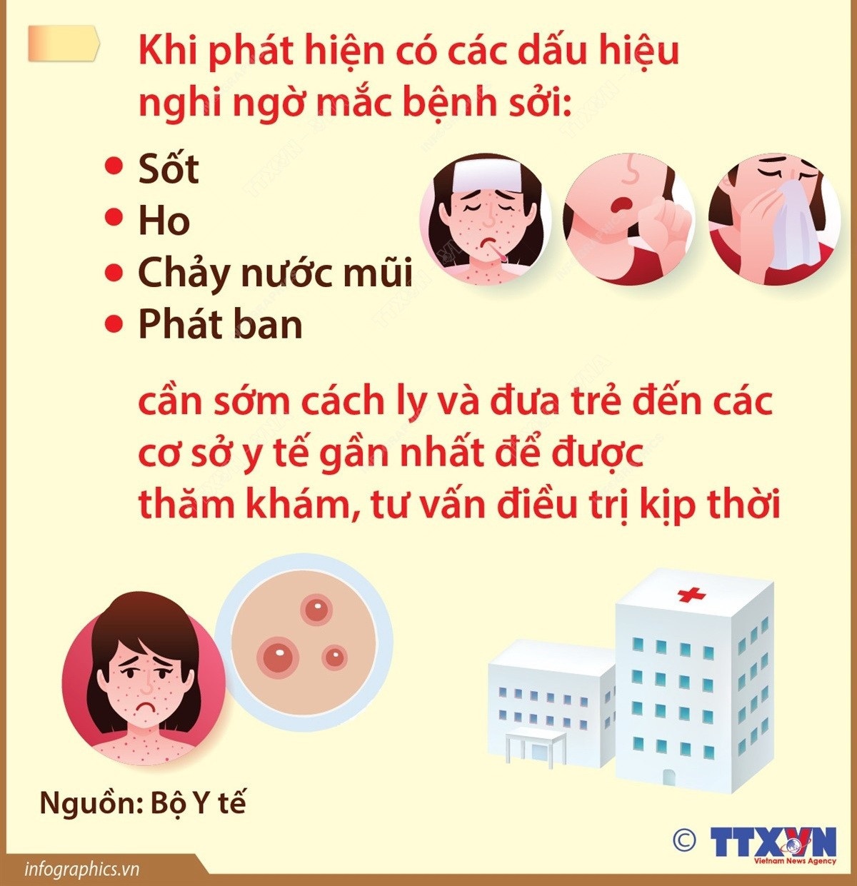 Khuyến cáo của Bộ Y tế phòng chống bệnh sởi