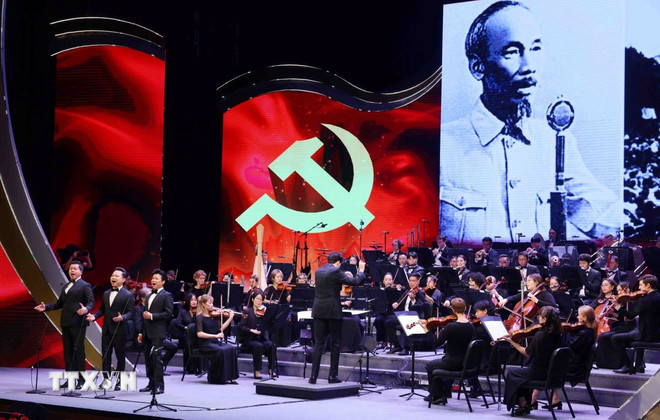 A performance at the music show on April 28. Photo: VNA