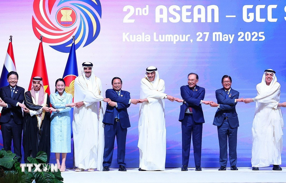Thủ tướng Phạm Minh Chính cùng lãnh đạo các nước ASEAN và GCC tại Hội nghị Cấp cao ASEAN-GCC lần thứ hai. Ảnh: TTXVN