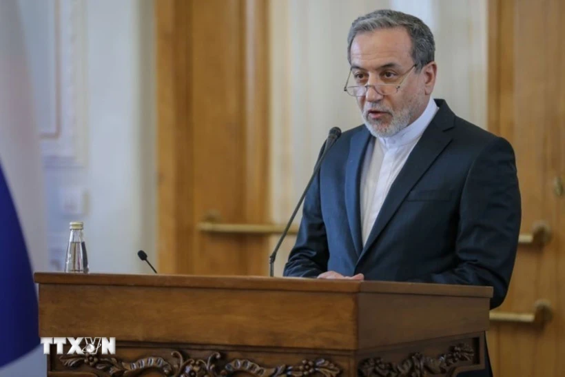 Ngoại trưởng Iran Abbas Araqchi phát biểu tại thủ đô Tehran. Ảnh: IRNA/TTXVN