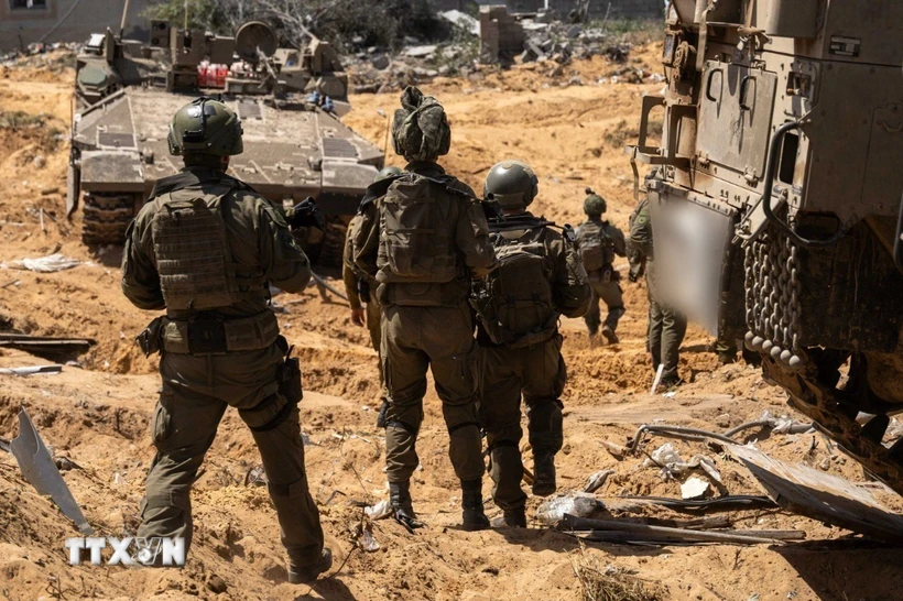 Binh sĩ Israel được triển khai tại Dải Gaza. Ảnh: THX/TTXVN