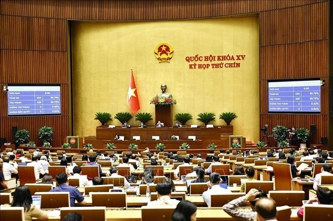 At the 9th session of the 15th National Assembly. Photo: VNA
