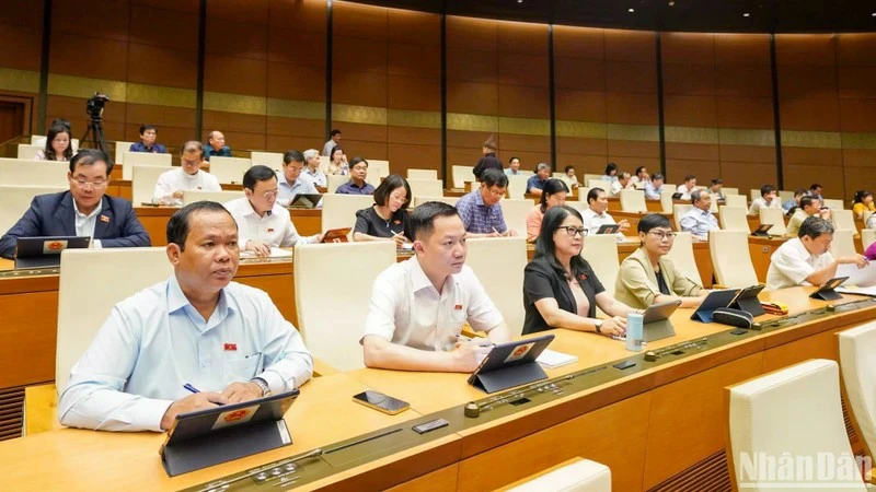 Deputies participate in 15th National Assembly’s ongoing 9th session. Photo: nhandan.vn