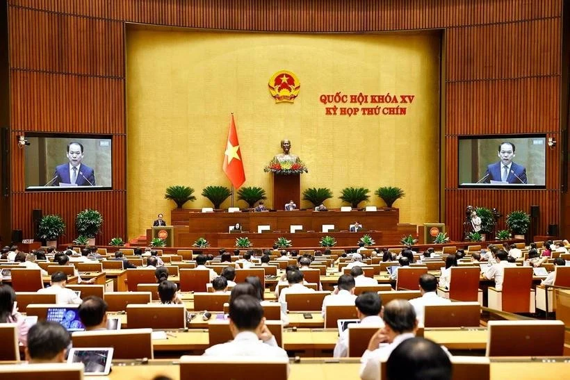 A scene from the National Assemblys ongoing 9th session. Photo: VNA