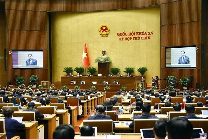 Session: The 9th session of the 15th National Assembly (NA) opens in Hanoi on May 5 morning. Photo: VNA