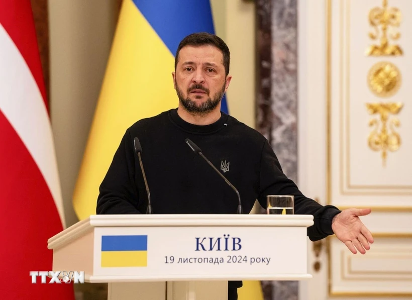 Tổng thống Ukraine Volodymyr Zelensky. Ảnh: Kyodo/TTXVN