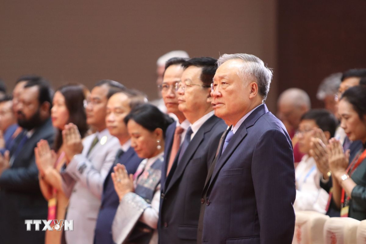 Phó Thủ tướng thường trực Chính phủ Nguyễn Hoà Bình dự lễ bế mạc Đại lễ Phật đản LHQ lần thứ 20 - Vesak 2025. Ảnh: TTXVN