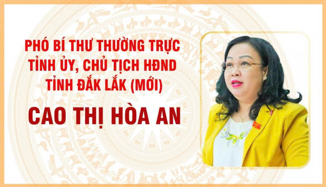 [Infographic] Phó Bí thư Thường trực Tỉnh ủy, Chủ tịch HĐND tỉnh Đắk Lắk (mới) Cao Thị Hòa An