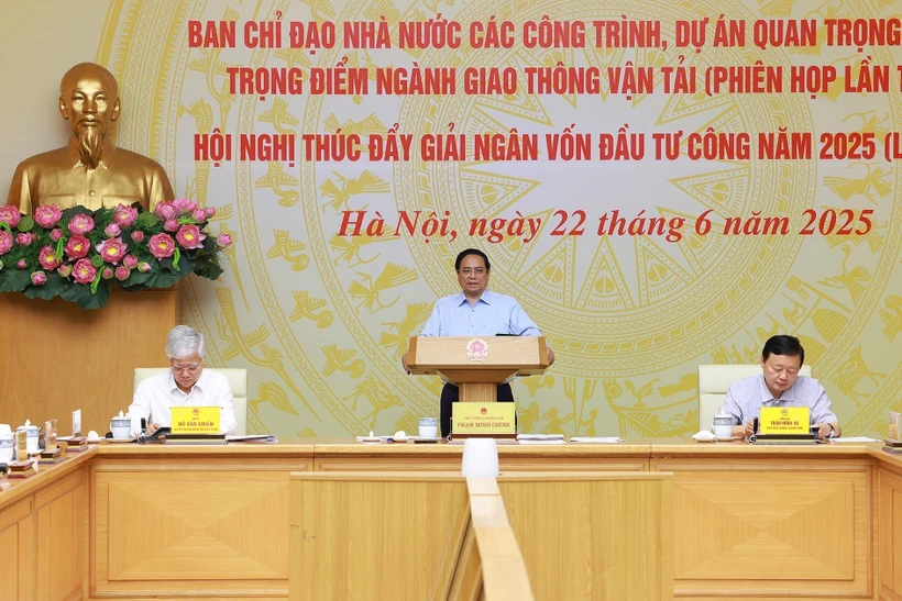 PM Pham Minh Chinh chairs the national teleconference on June 22. Photo: VNA