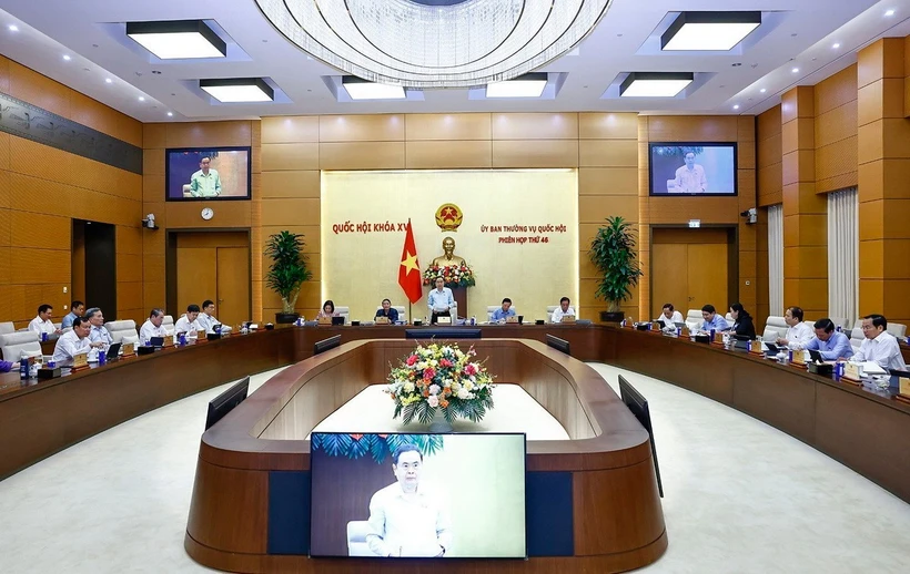 Chủ tịch Quốc hội Trần Thanh Mẫn phát biểu khai mạc phiên họp. Ảnh: TTXVN