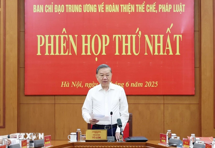Tổng Bí thư Tô Lâm: Hoàn thiện thể chế pháp luật phải mở đường cho kiến tạo phát triển