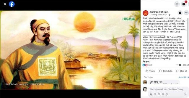Video introducing the history by Long Khoa Hoc. Screenshot: thanhnien.vn