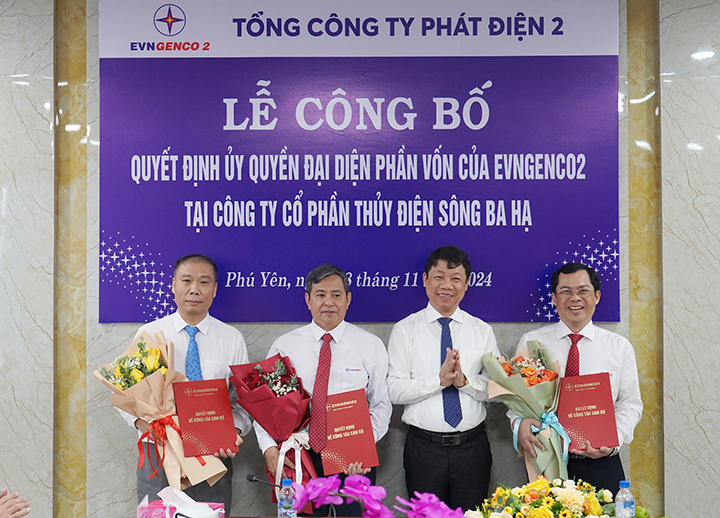 Công bố quyết định ủy quyền phần vốn tại Công ty CP Thủy điện Sông Ba Hạ